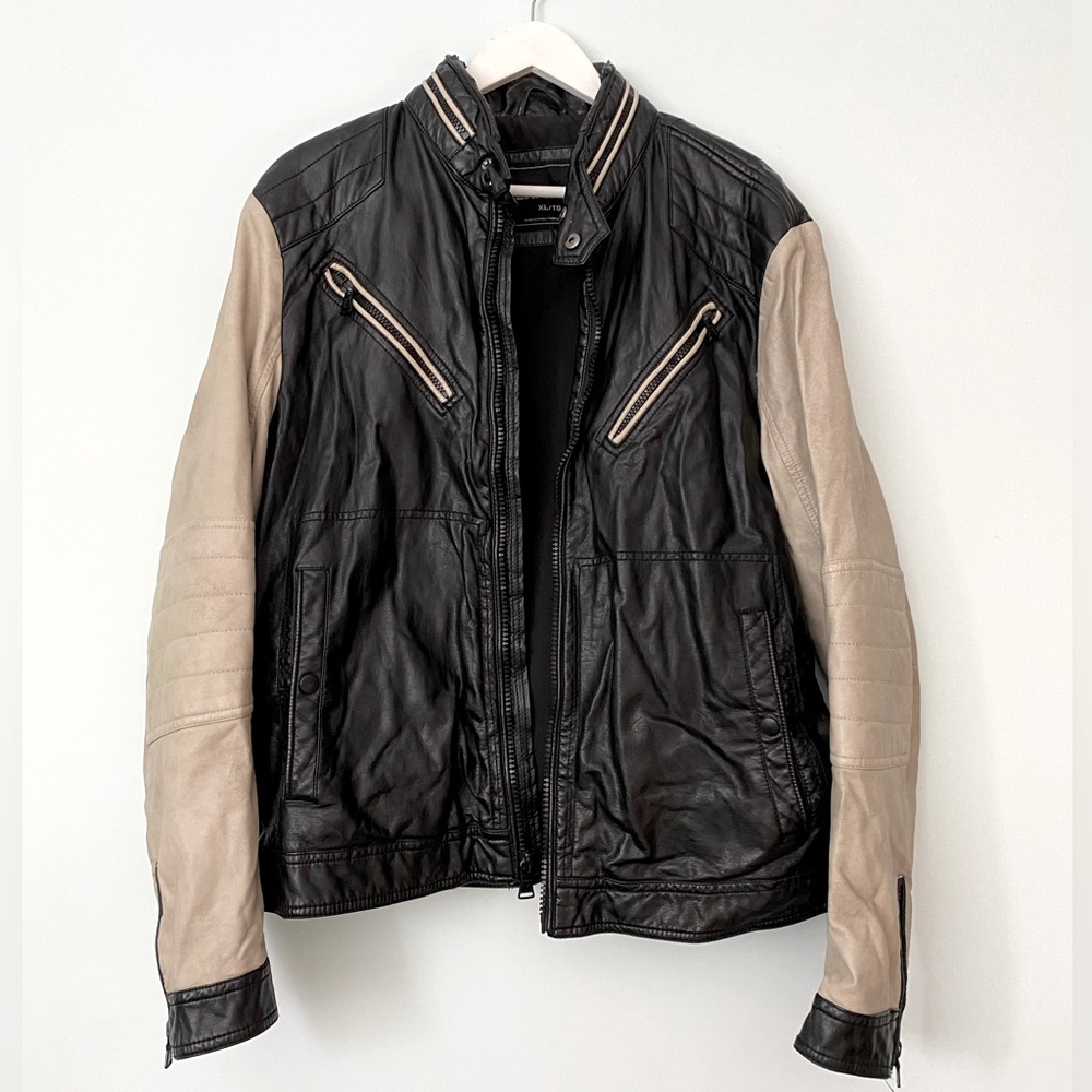 Express Leather Bomber Jacket